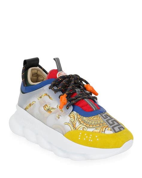 how do versace chain reaction fit|Versace chain reaction sneakers price.